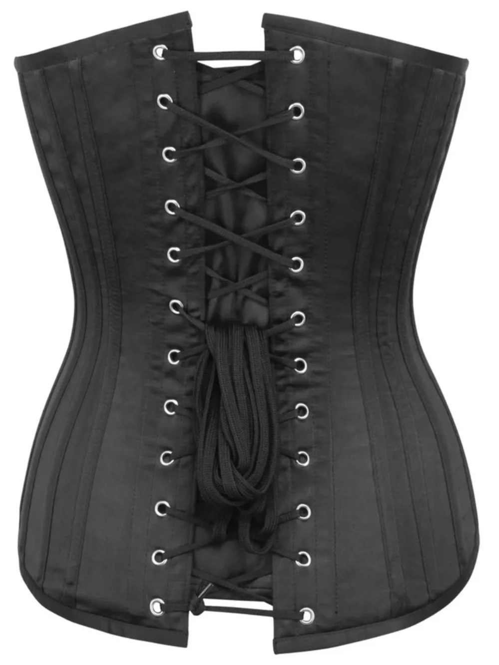 Plunge Neckline Steel Boned Overbust Corset - Picture 2 of 5